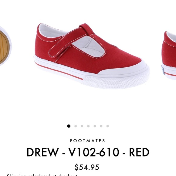 FootMates Kids Bright Red Sneakers (Drew) - Picture 9 of 9